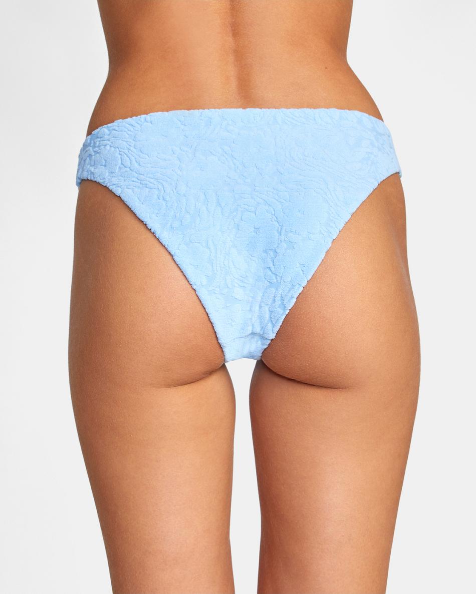 Ace Blue Rvca Wild Fleur Women's Bikini Bottoms | USXMI24380
