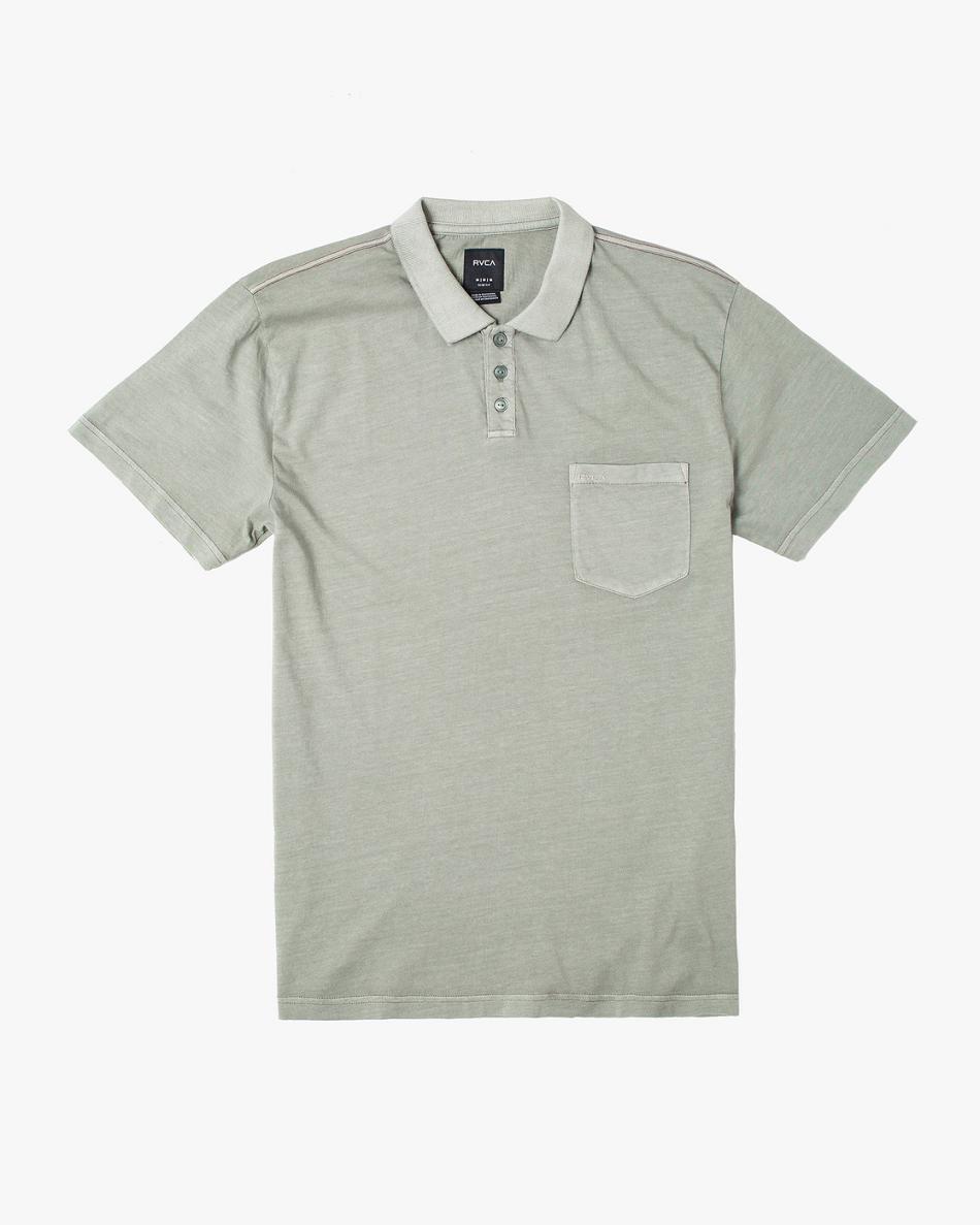 Aloe Rvca PTC Pigment Polo Men\'s T shirt | ZUSMJ21456
