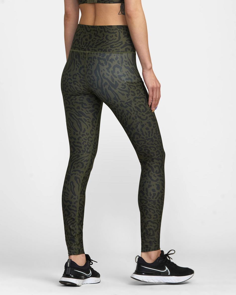 Animal Olive Rvca VA Sport Pocket Technical Women's Pants | USNZX51229