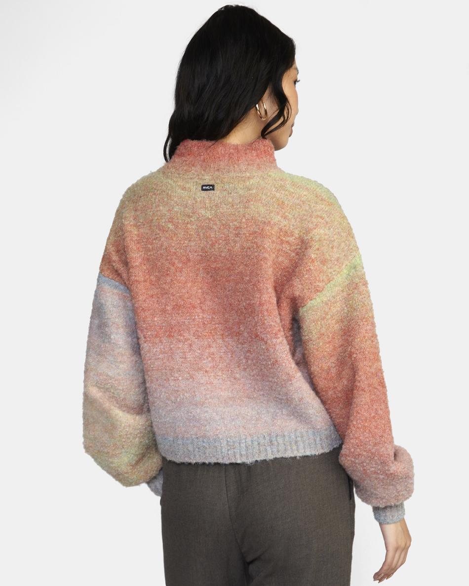 Apricot Rvca Dream Cycle Turtleneck Women's Sweaters | AUSWC86951