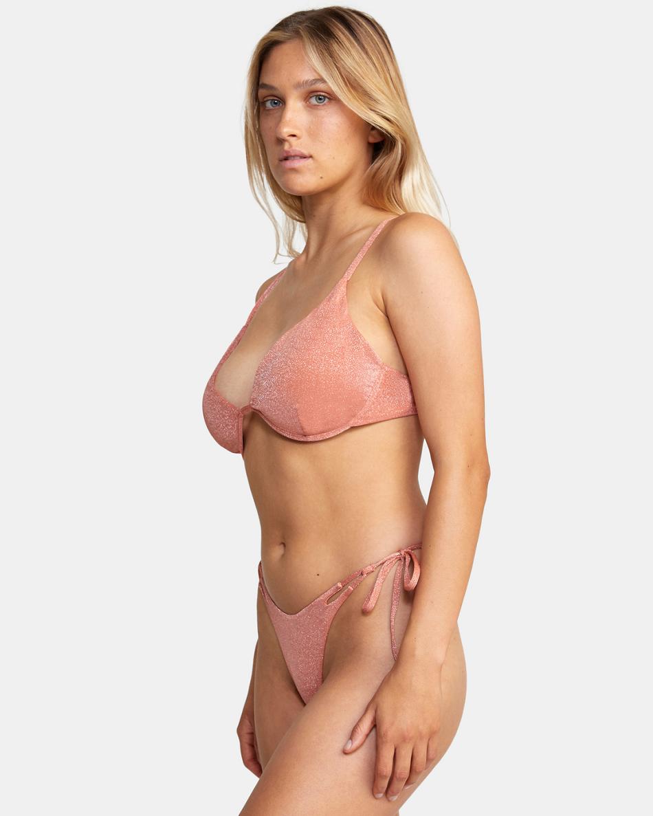 Apricot Rvca Strata Underwire Women's Bikini Tops | AUSWC57880