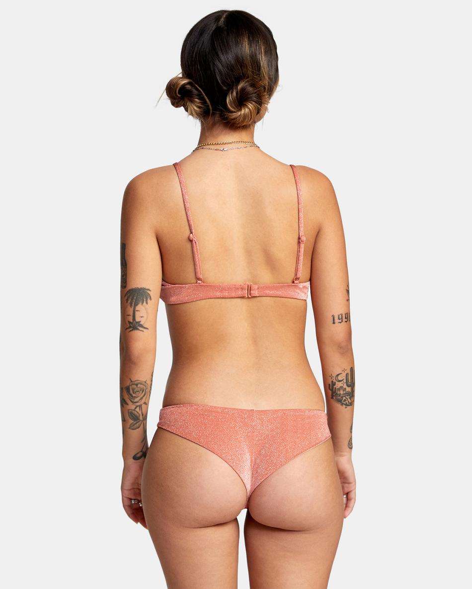 Apricot Rvca Strata Underwire Women's Bikini Tops | USEGJ89231