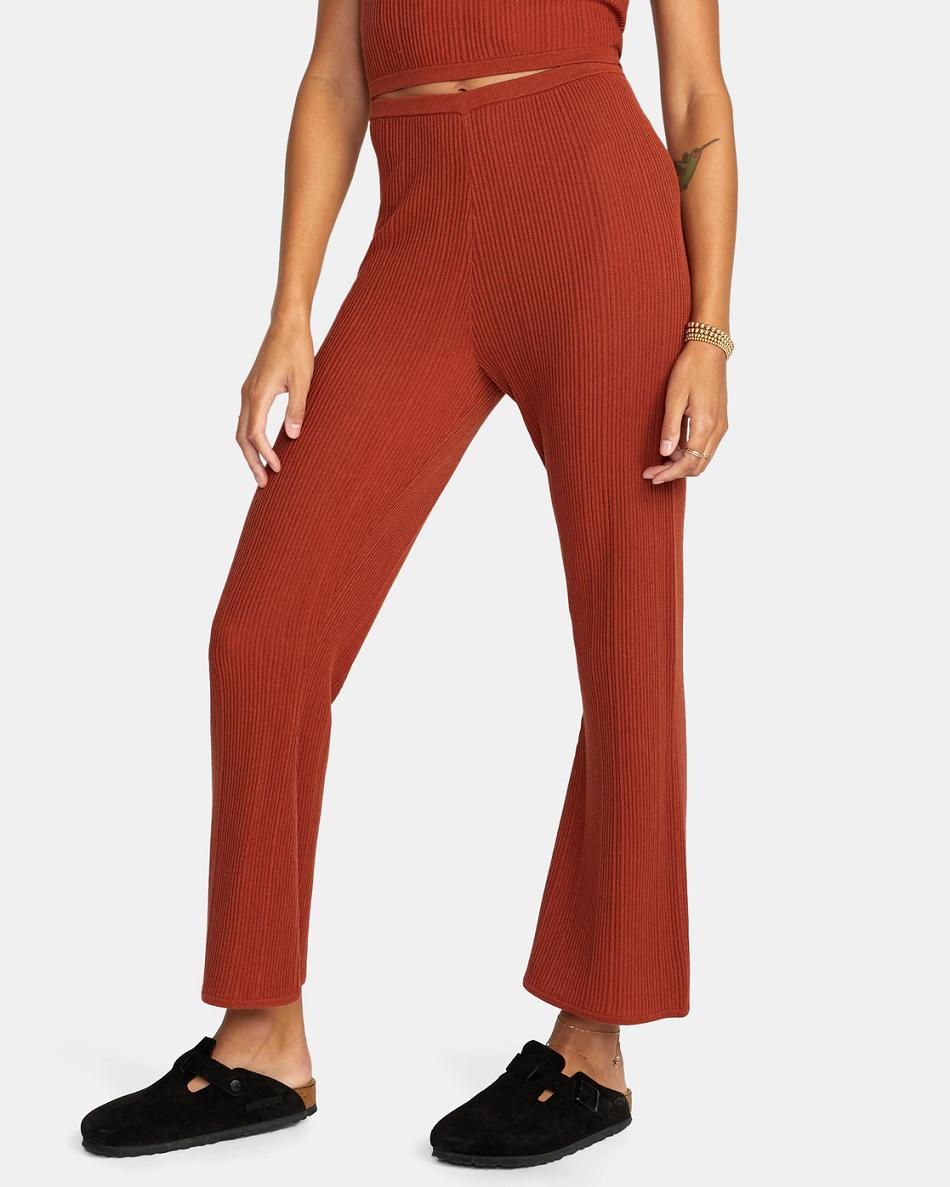 Arabian Spice Rvca Swerve Flared Pants Women's Loungewear | USZDE55378