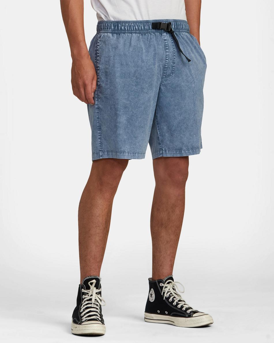 Ash Blue Rvca Civic Tropics Hybrid Men's Shorts | UUSTG68139