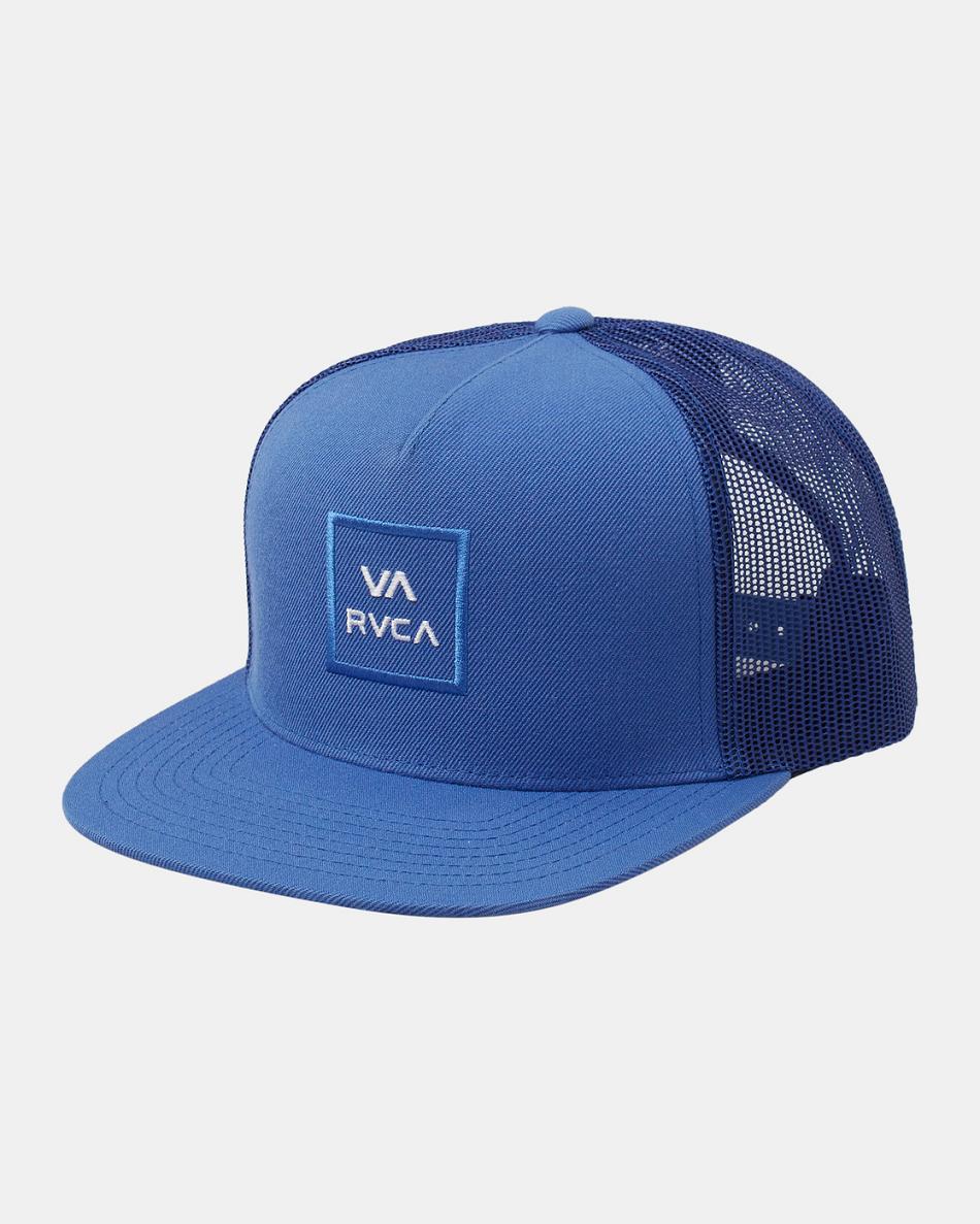 Ash Blue Rvca VA All The Way Trucker Men\'s Hats | ZUSNQ21338