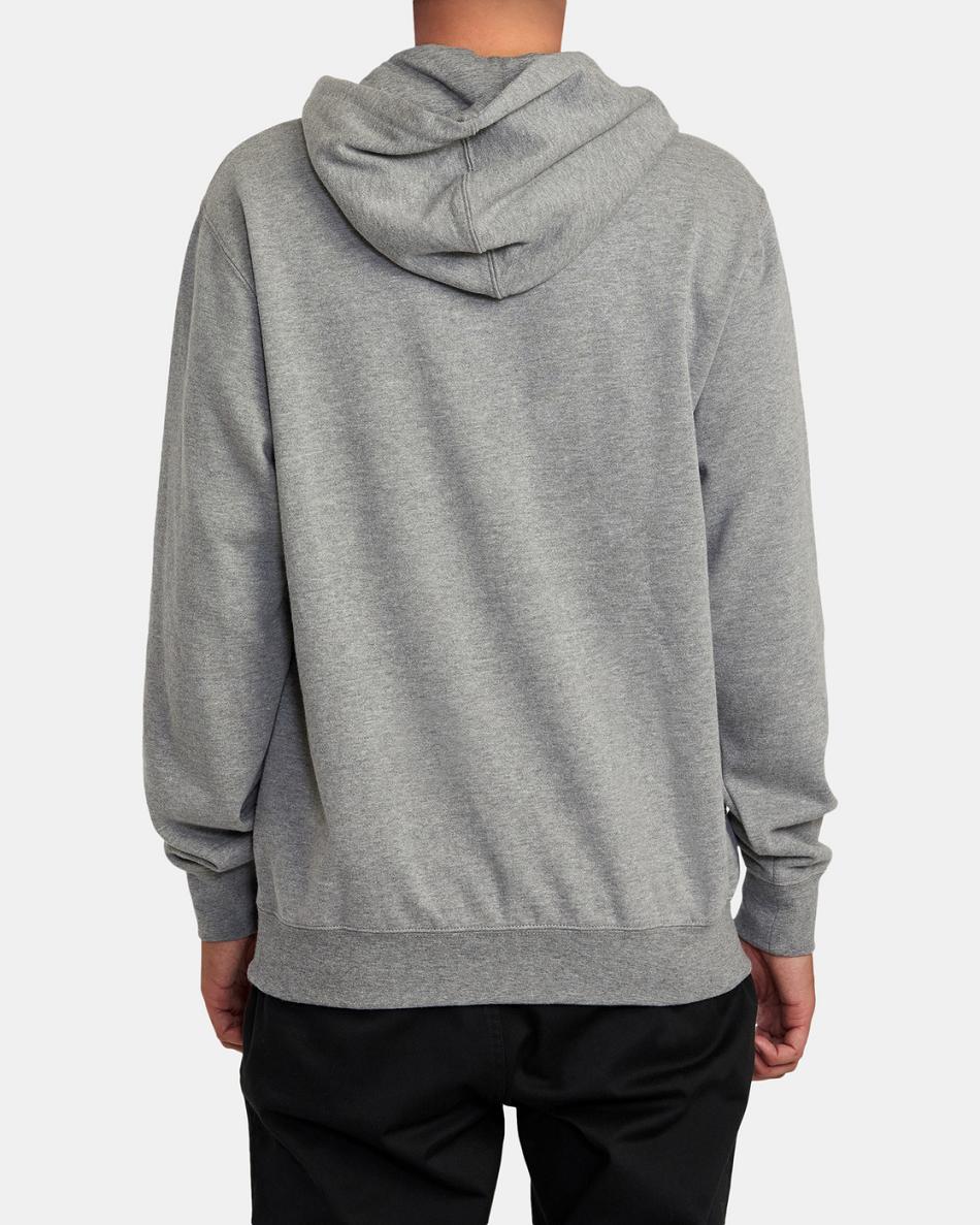 Athletic Heather Rvca Big RVCA Pullover Men's Hoodie | AUSWC69004