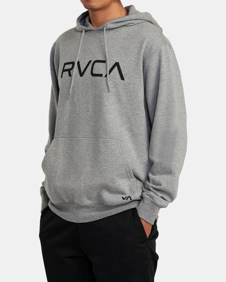 Athletic Heather Rvca Big RVCA Pullover Men's Hoodie | AUSWC69004