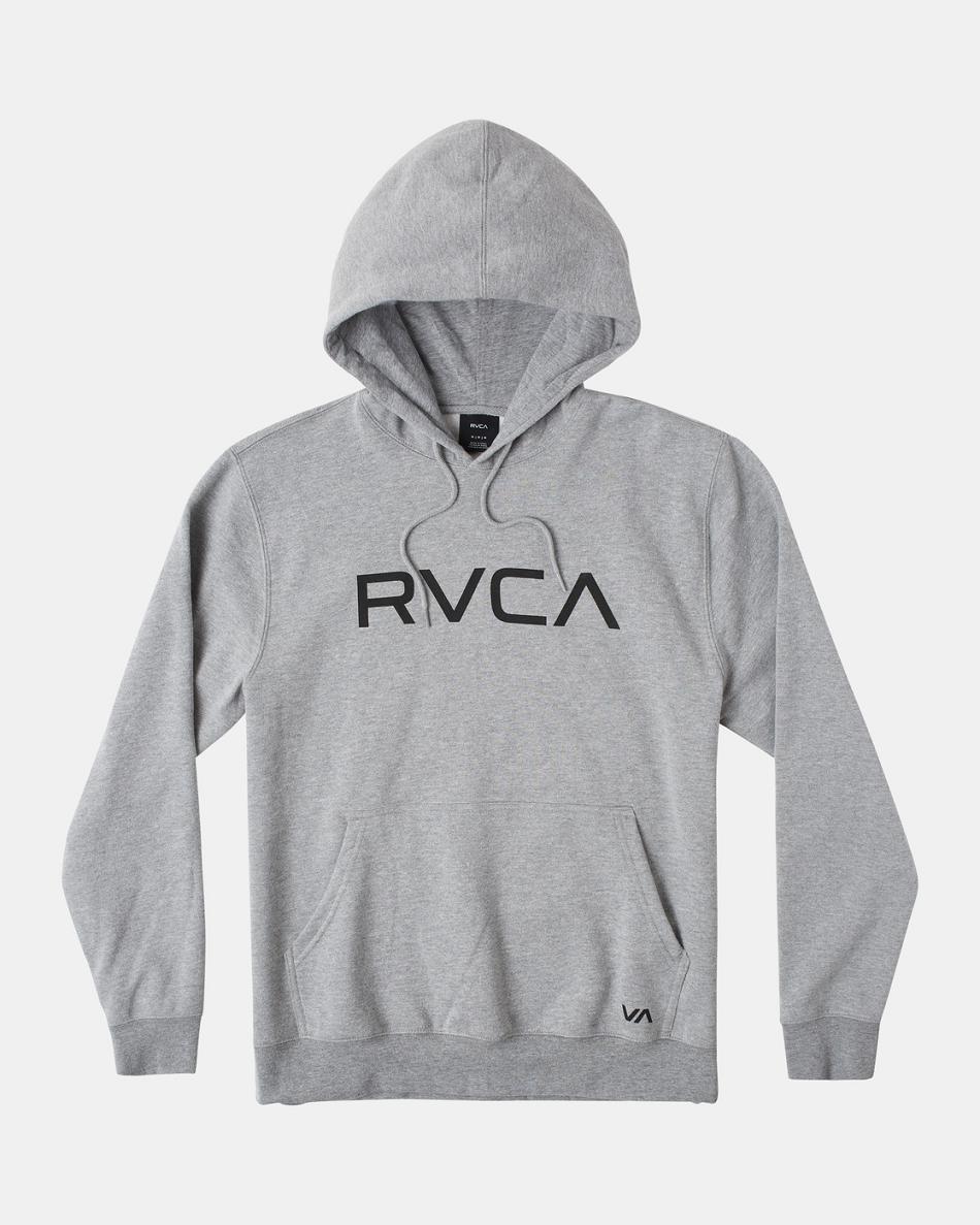 Athletic Heather Rvca Big RVCA Pullover Men\'s Hoodie | AUSWC69004