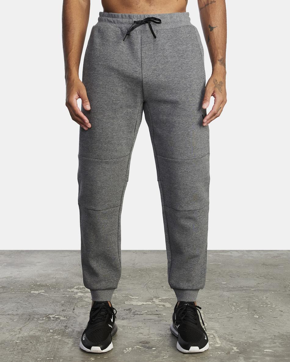 Athletic Heather Rvca Tech Fleece II Men's Pants | ZUSMJ27207