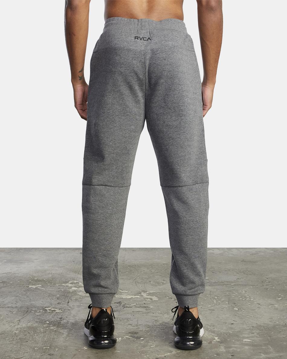 Athletic Heather Rvca Tech Fleece II Men's Pants | ZUSMJ27207