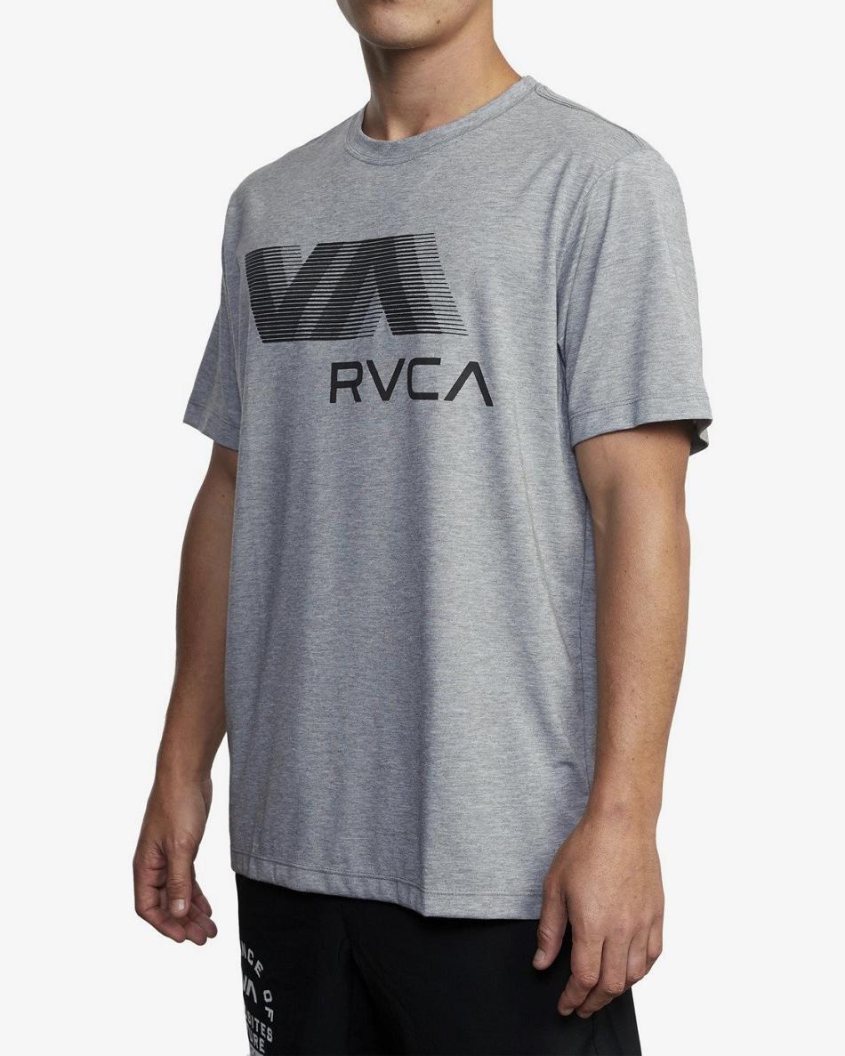 Athletic Heather Rvca VA RVCA Blur Performance Tee Men's Short Sleeve | USCIF29097