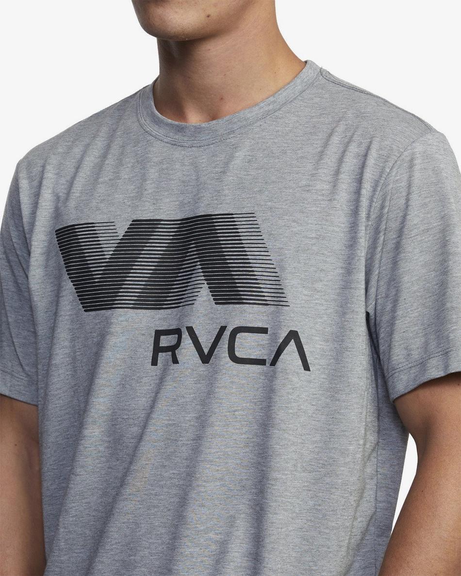 Athletic Heather Rvca VA RVCA Blur Performance Tee Men's Short Sleeve | USCIF29097