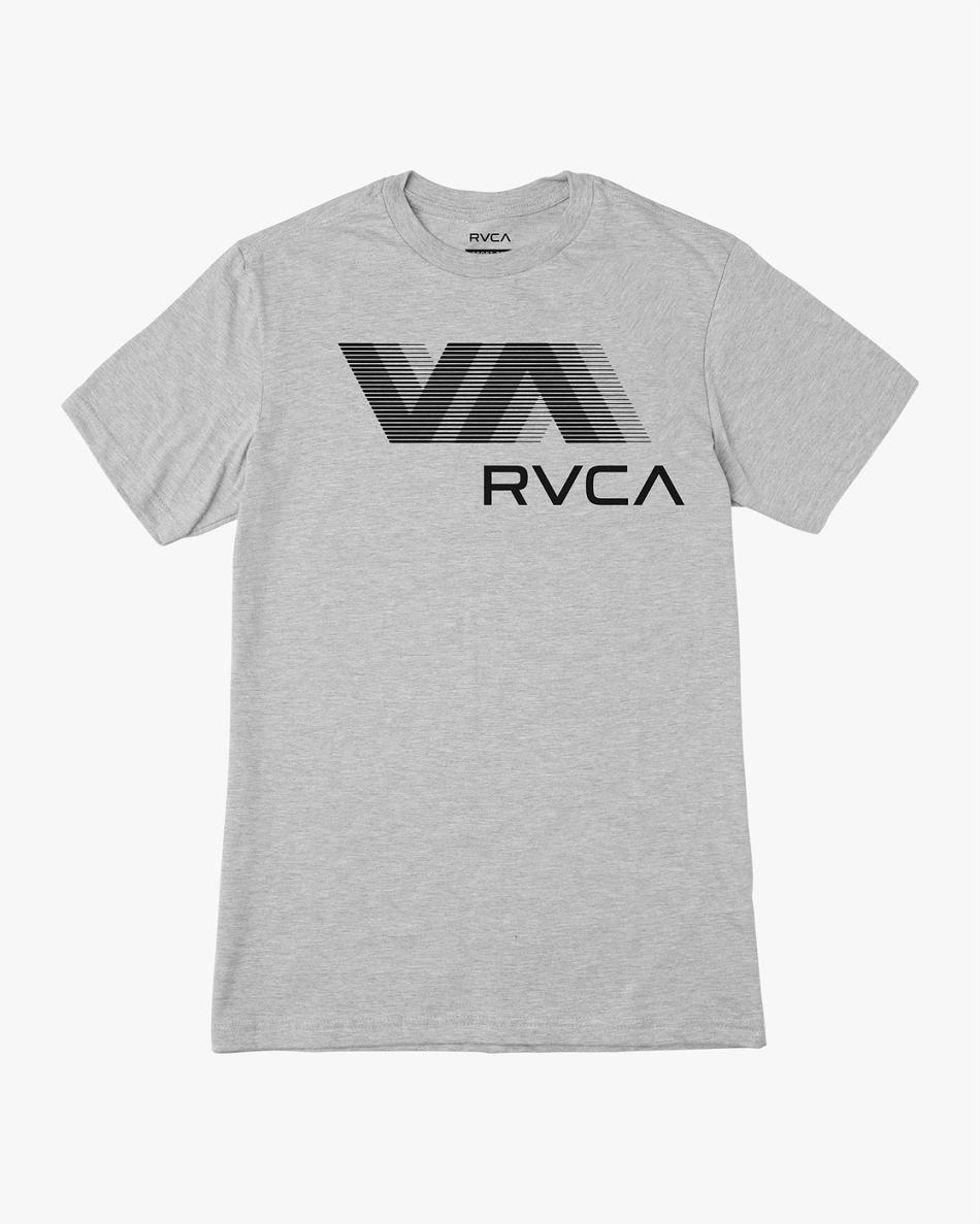 Athletic Heather Rvca VA RVCA Blur Performance Tee Men\'s Short Sleeve | USCIF29097