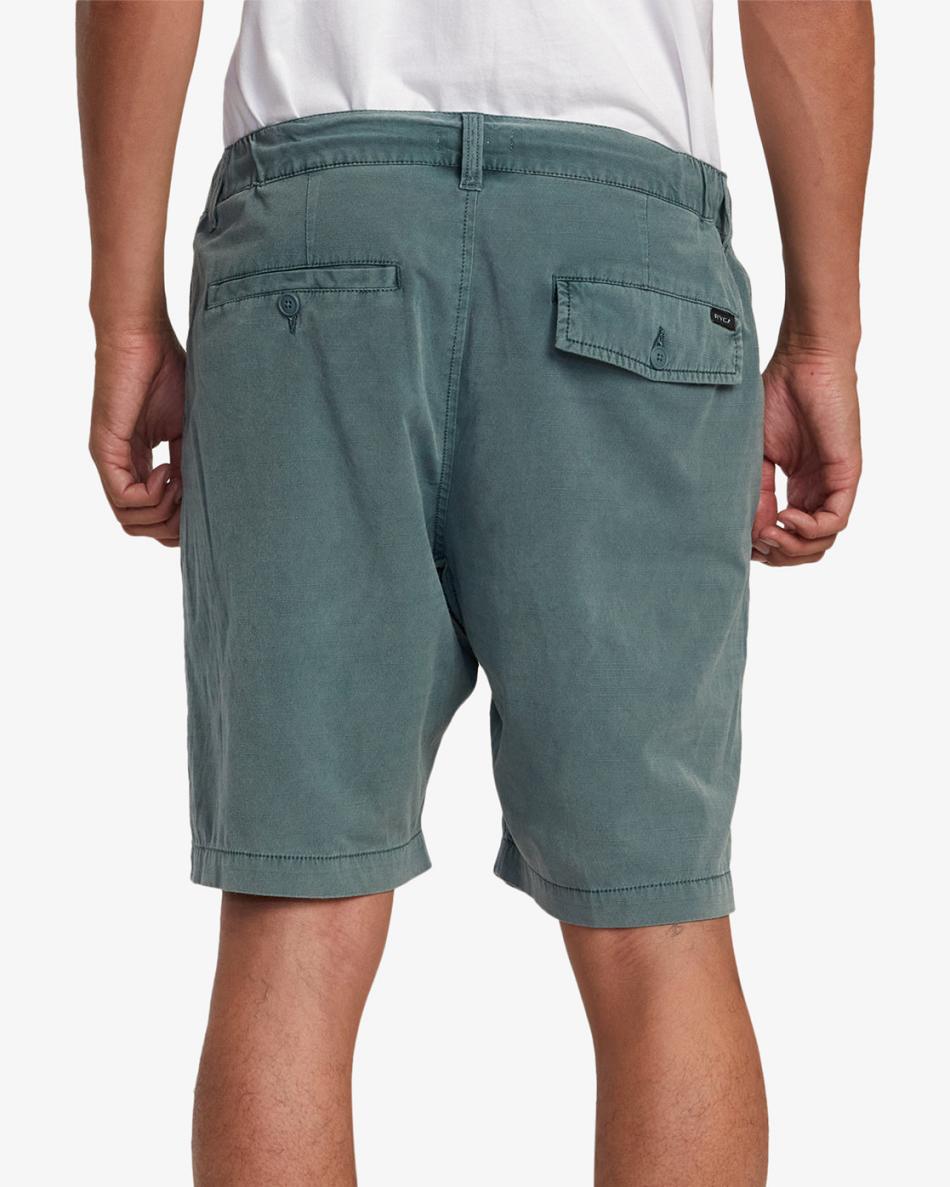 Balsam Green Rvca All Time Rinsed Coastal Hybrid 19 Men's Shorts | ZUSNQ84557