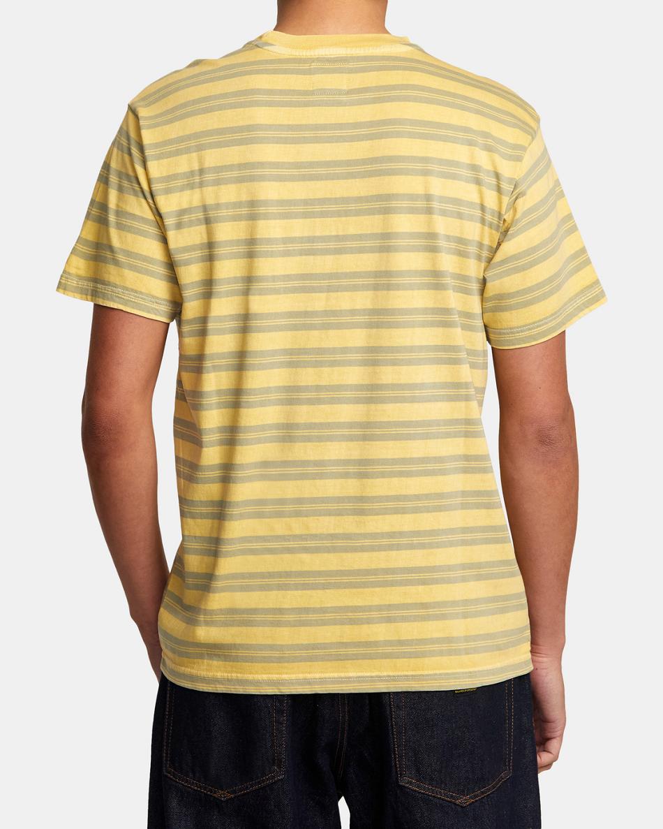 Bamboo Rvca PTC Stripe T-Shirt Men's Short Sleeve | BUSSD14707