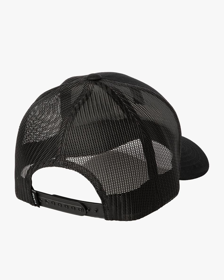 Black Black Rvca Ticket Trucker III Men's Hats | AUSWC67943