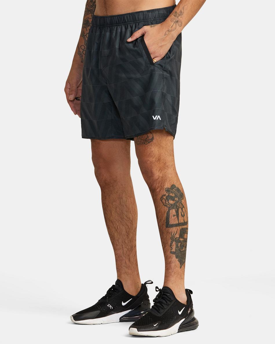 Black Blur Rvca Yogger IV Elastic 17 Men's Shorts | MUSFT19761