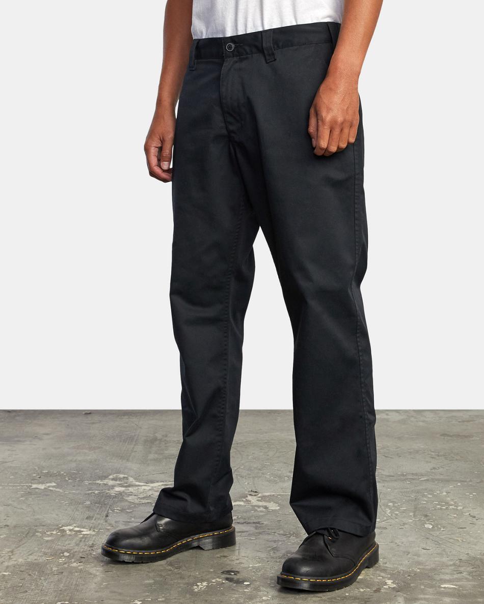 Black Rvca Americana Chino Men's Pants | TUSWZ95940