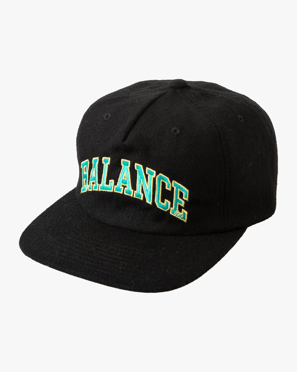 Black Rvca Balanced Claspback Men\'s Hats | USZPD38734