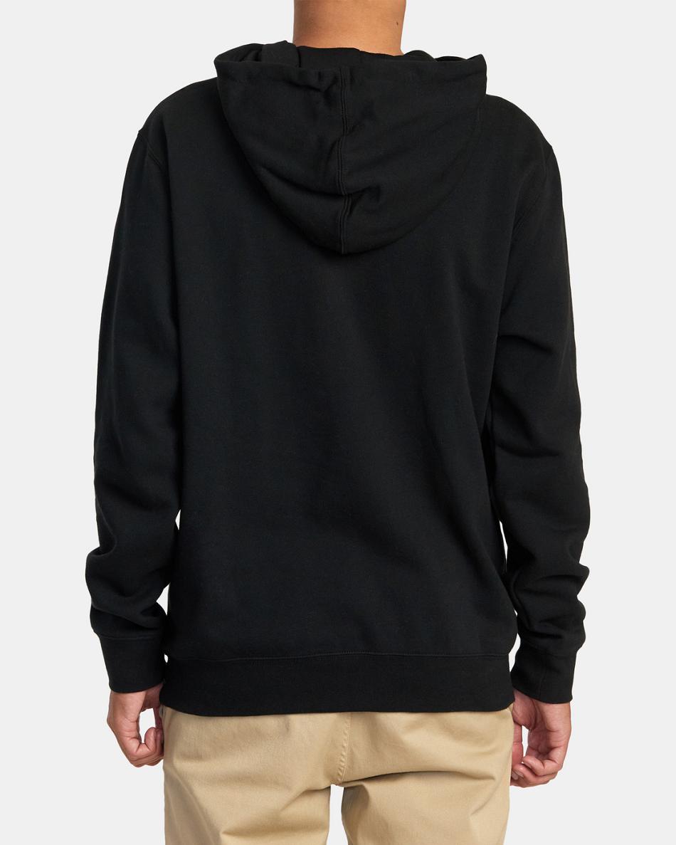 Black Rvca Big RVCA Pullover Men's Hoodie | SUSNY43671