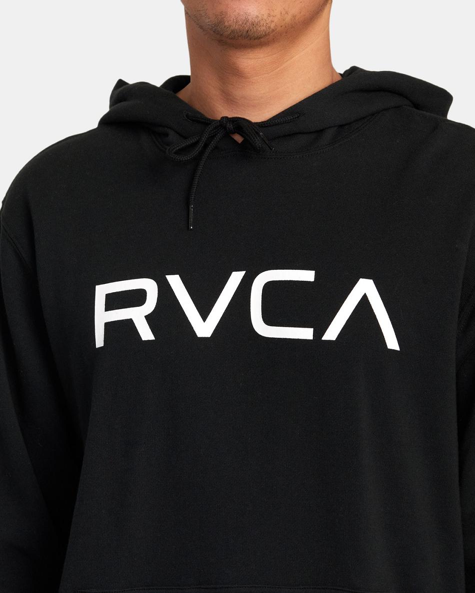 Black Rvca Big RVCA Pullover Men's Hoodie | SUSNY43671
