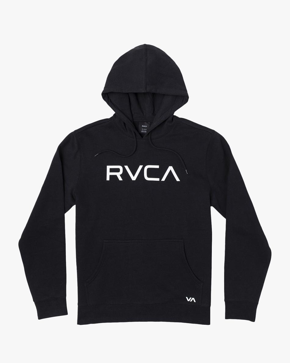 Black Rvca Big RVCA Pullover Men\'s Hoodie | SUSNY43671