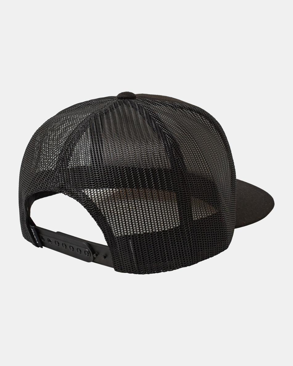 Black Rvca Body Shop Trucker Men's Hats | AUSDF20855