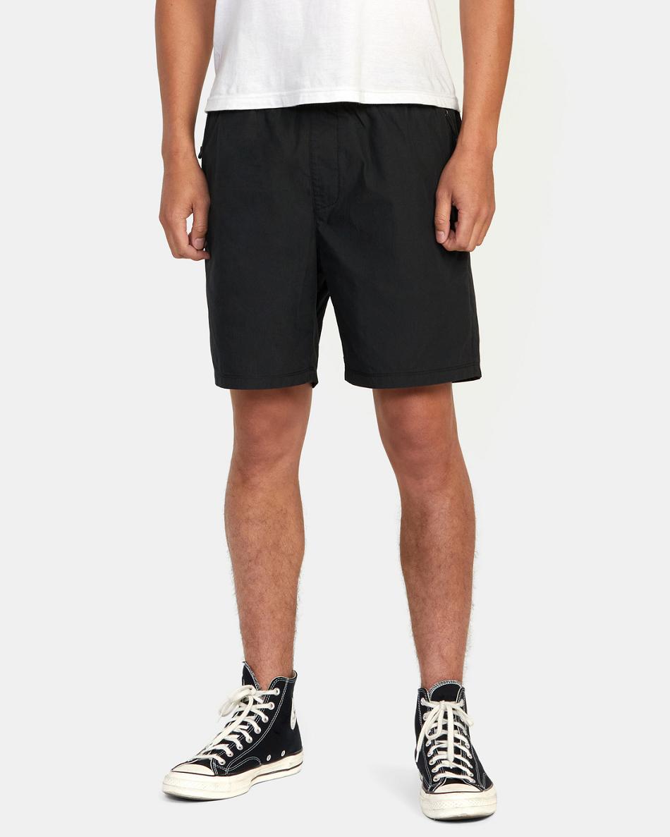 Black Rvca Brodie 2 Hybrid Elastic 17 Men's Shorts | USXMI64610