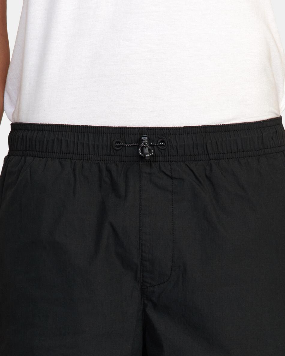 Black Rvca Brodie 2 Hybrid Elastic 17 Men's Shorts | USXMI64610
