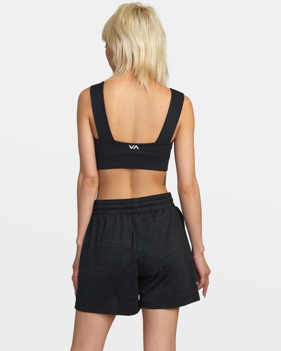 Black Rvca C-Able Workout Women's Running Shorts | FUSHY25012