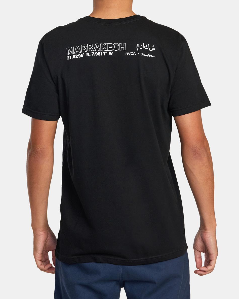 Black Rvca Curren Marrakech Tee Men's Short Sleeve | AUSDF20319