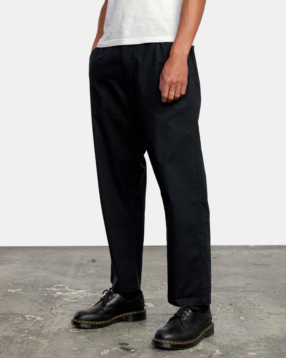 Black Rvca Curren Trouser Men's Pants | LUSTR75018