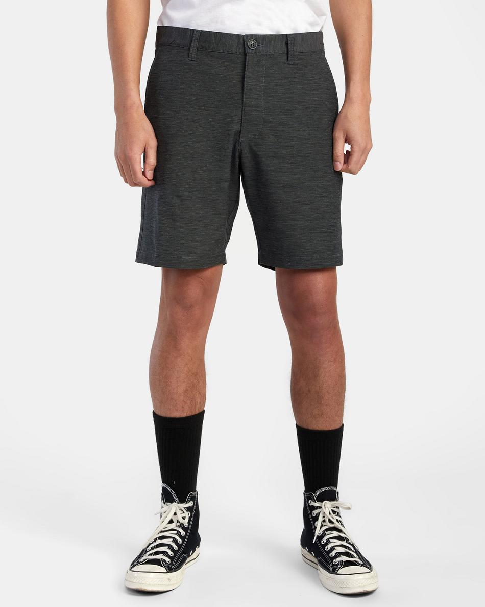 Black Rvca Daggers Chino Hybrid Men\'s Shorts | XUSGW10705