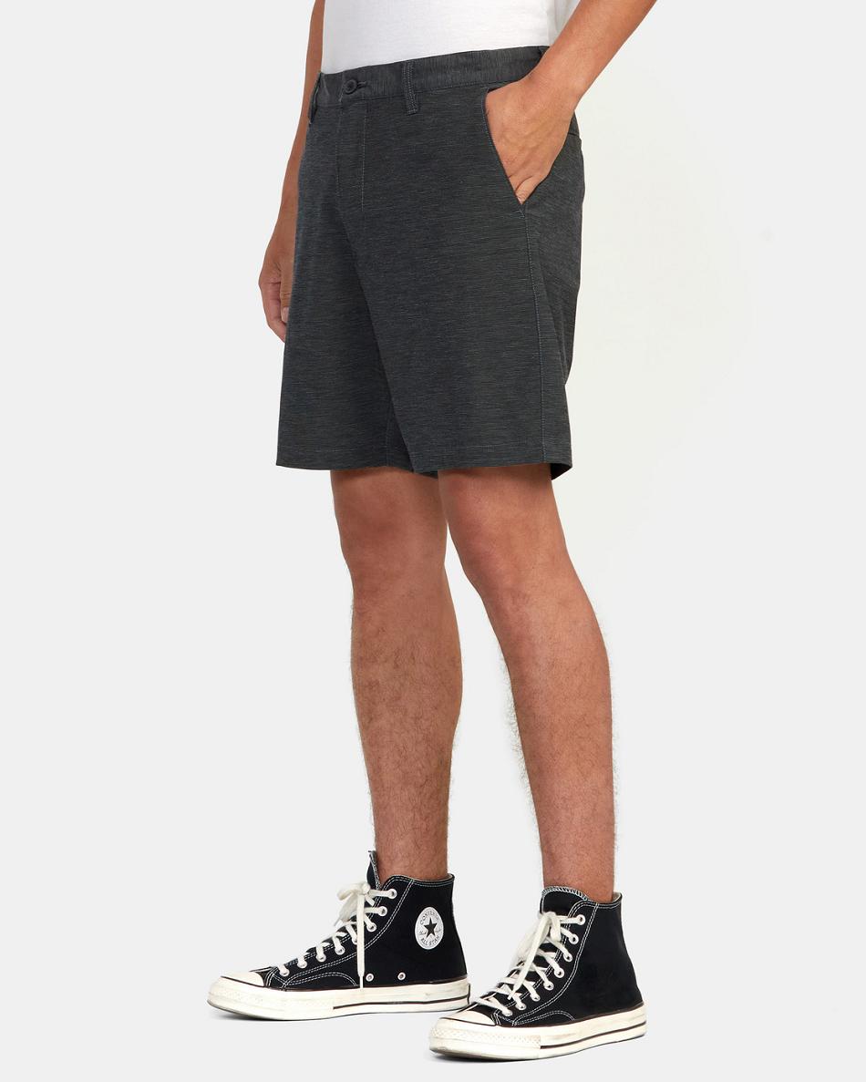 Black Rvca Daggers Hybrid Chino 18 Men's Shorts | PUSQX65233