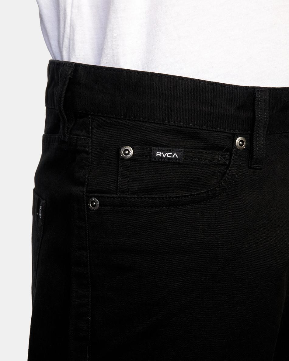 Black Rvca Daggers Twill Slim Fit Men's Pants | AUSDF48028