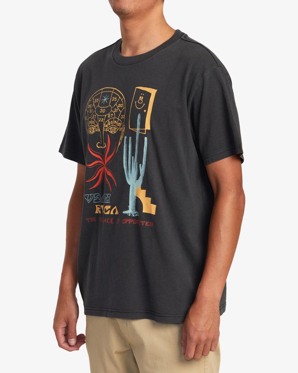 Black Rvca Dreamscape Tee Men's Short Sleeve | USIIZ67427