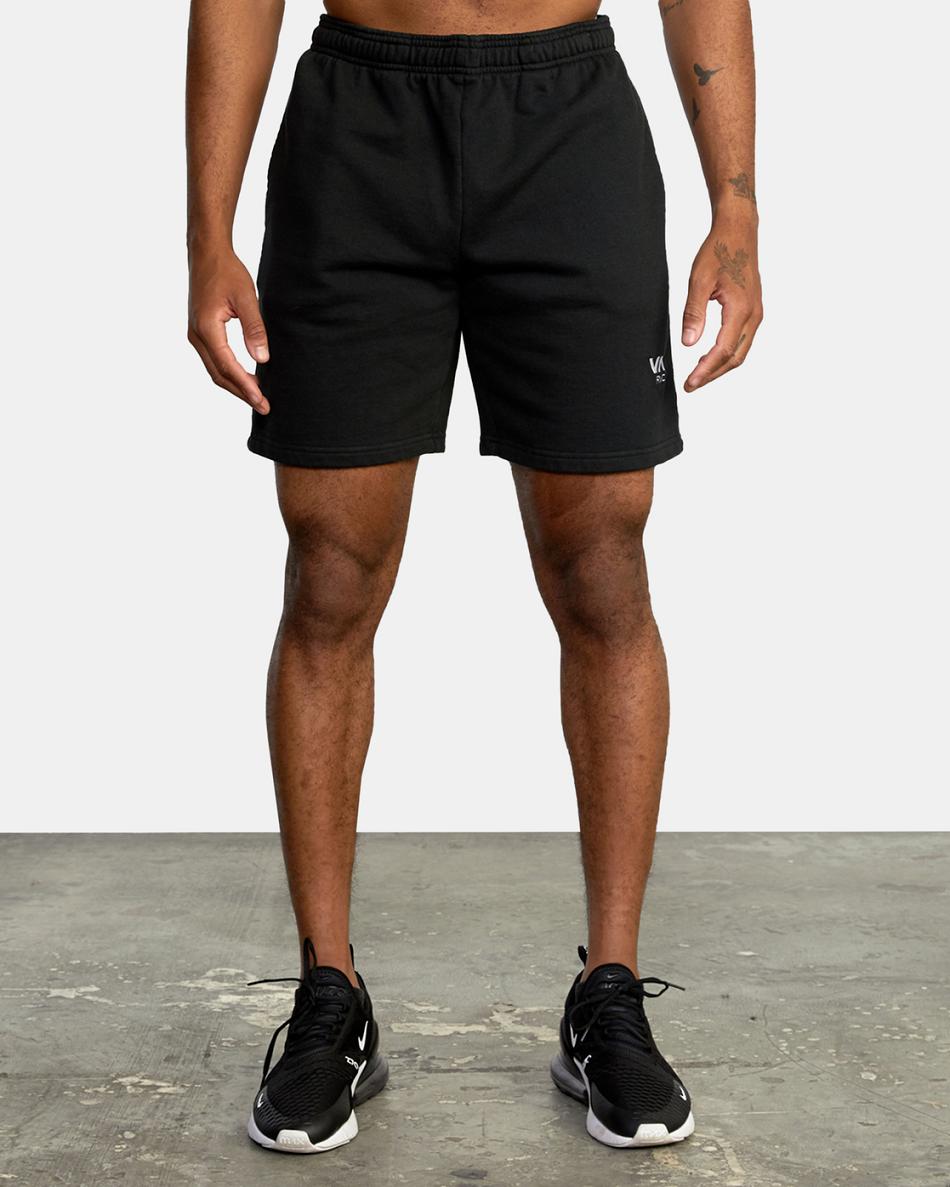 Black Rvca Essential 18 Men's Shorts | YUSVQ63151