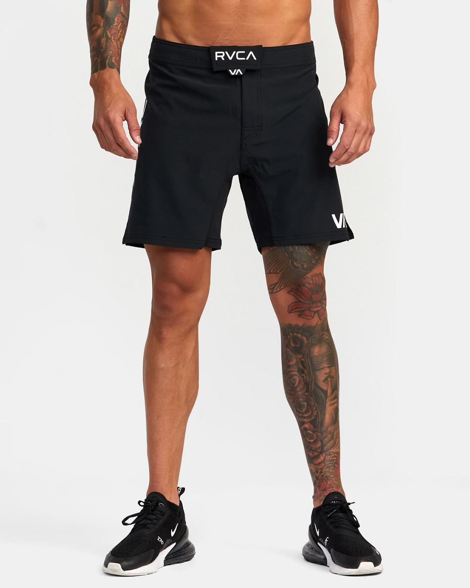 Black Rvca Grappler Elastic 17 Men's Shorts | PUSQX66805
