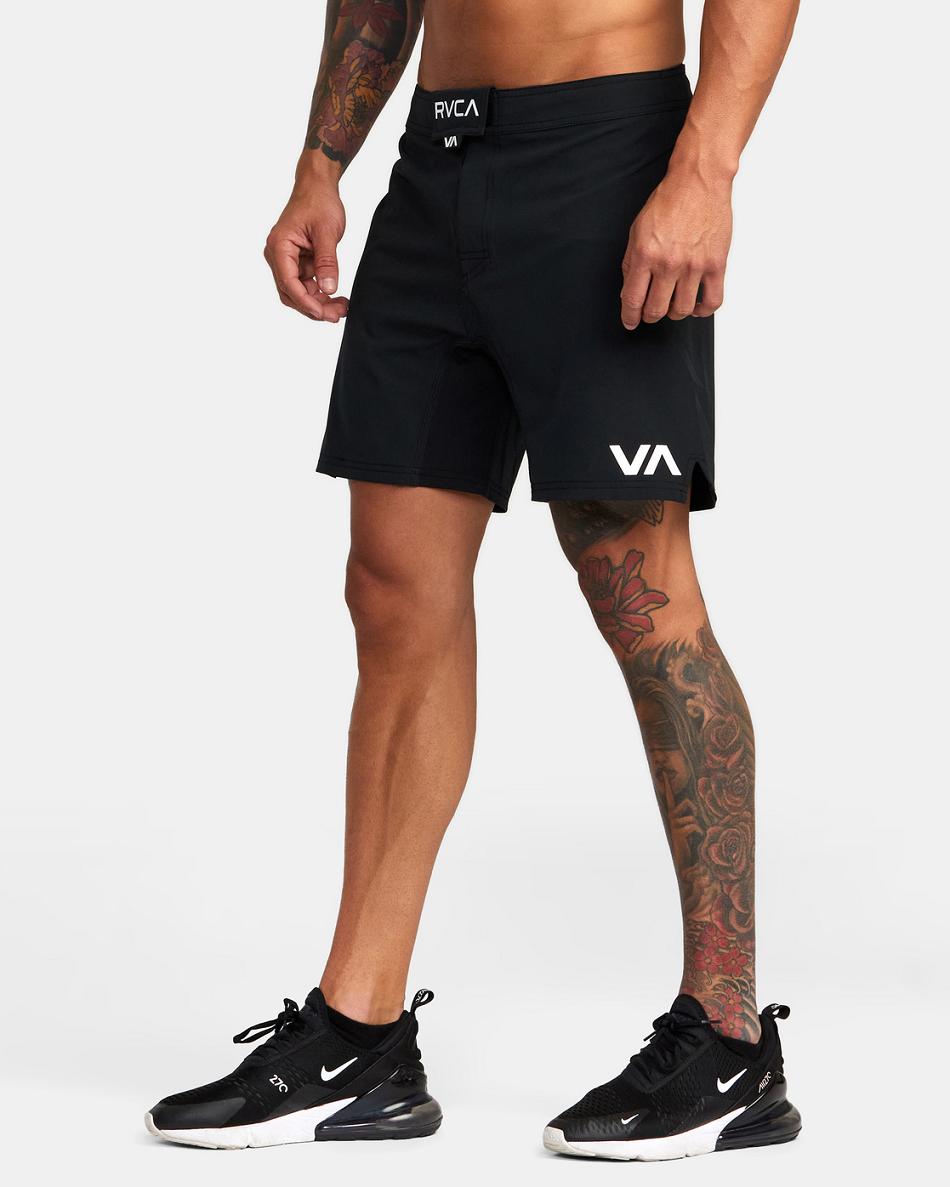 Black Rvca Grappler Elastic 17 Men's Shorts | PUSQX66805