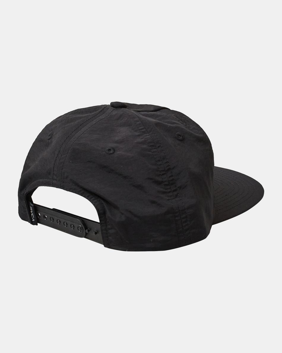 Black Rvca Ground Cover Snapback Men's Hats | FUSUI18131
