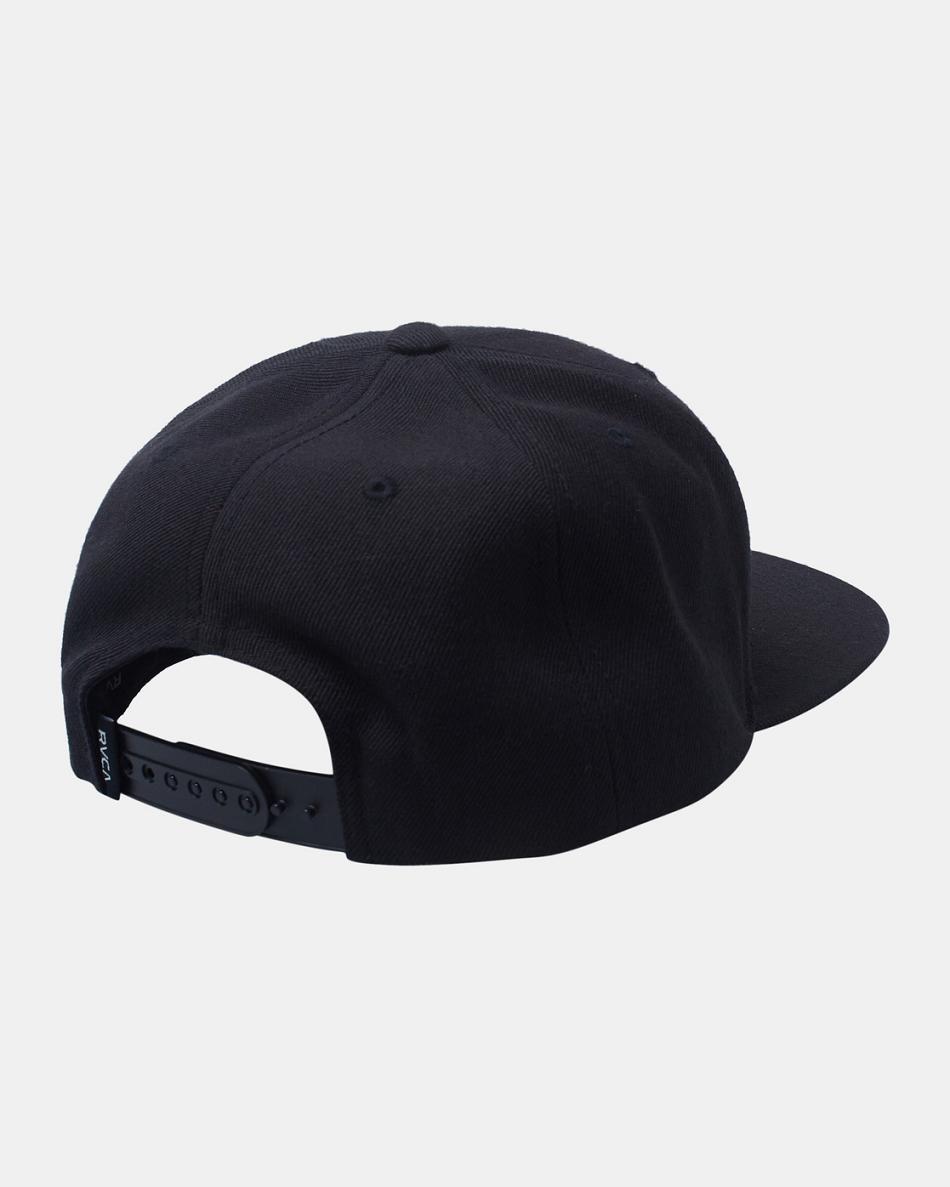 Black Rvca Hitter Snapback Boys' Hats | UUSTG59378