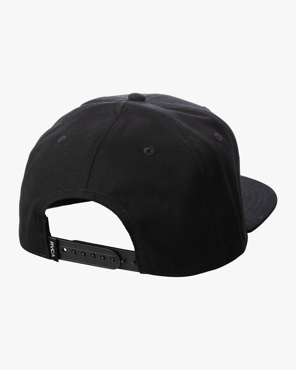 Black Rvca Island Hex Snapback Men's Hats | DUSVO26829