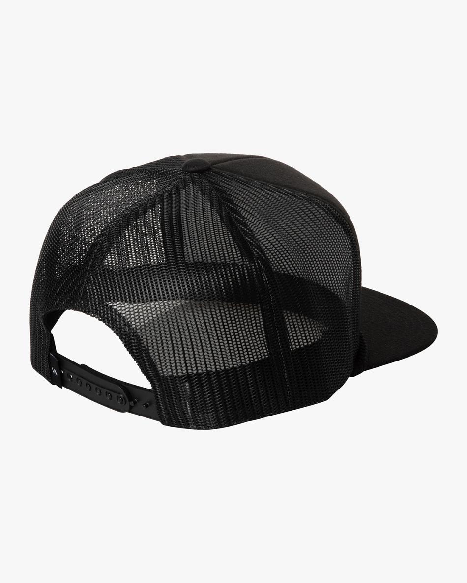 Black Rvca Lense Foamy Trucker Men's Hats | PUSER21466