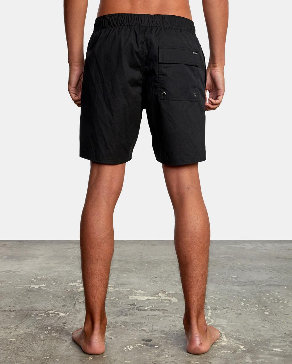 Black Rvca Opposites Hybrid Elasticized Men's Shorts | USXMI15617