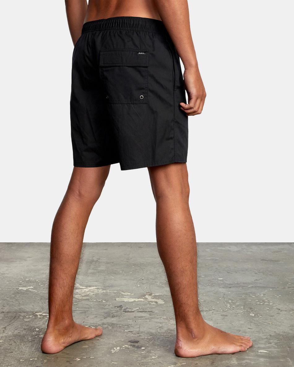 Black Rvca Opposites Hybrid Elasticized Men's Shorts | USXMI15617