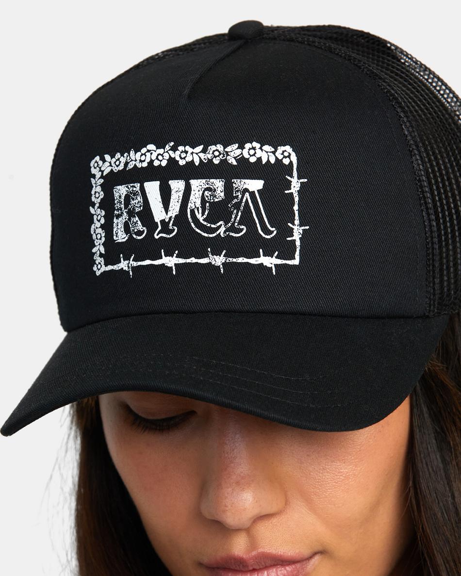 Black Rvca Overgrown Trucker Women's Hats | BUSSD28016