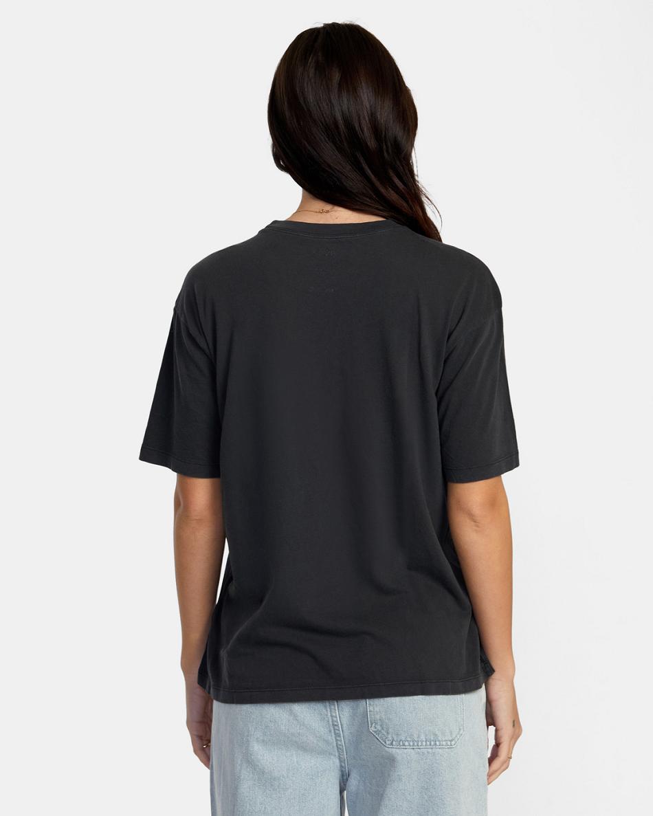 Black Rvca PTC Anyday Women's T shirt | UUSND94491