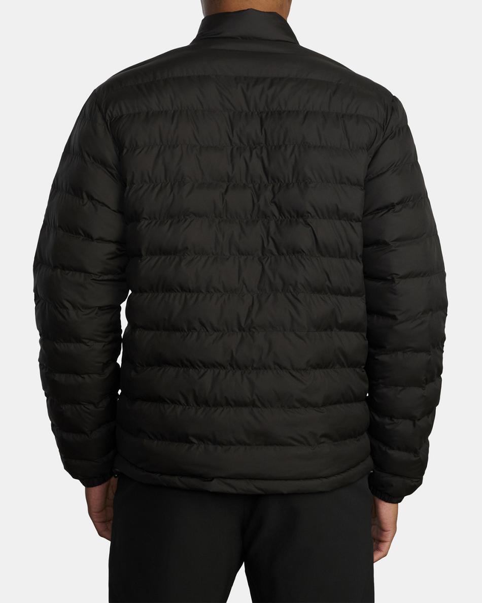 Black Rvca Packable Puffa Men's Jackets | XUSGW18280
