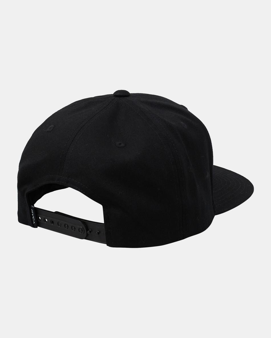 Black Rvca Pils Snapback Men's Hats | USZDE92072