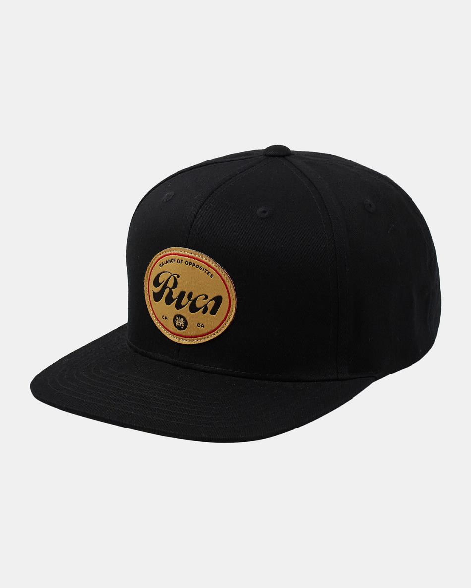 Black Rvca Pils Snapback Men\'s Hats | USZDE92072